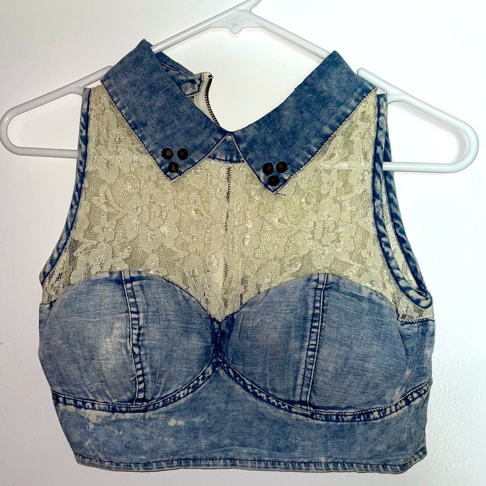 Denim top